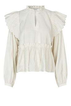 SECOND FEMALE BLUSE, TERRA FRILL BLOUSE, TOFU
